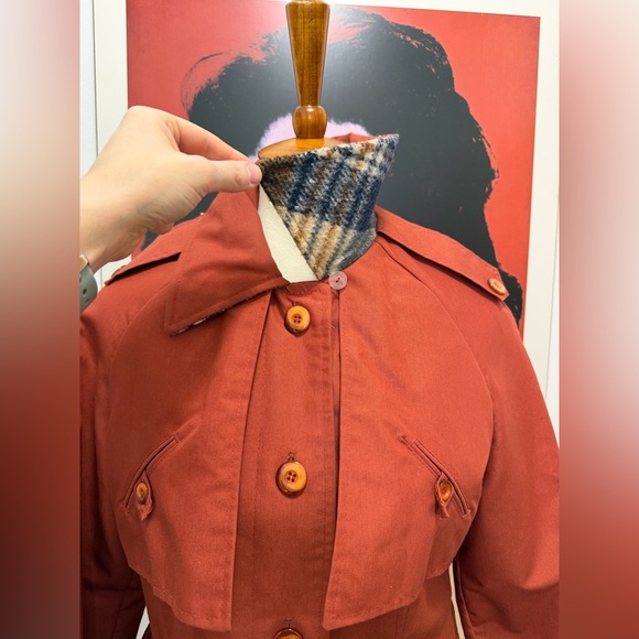 Vintage 70s Quilted Lined Coat with Flannel Trim - Picture 15 of 16